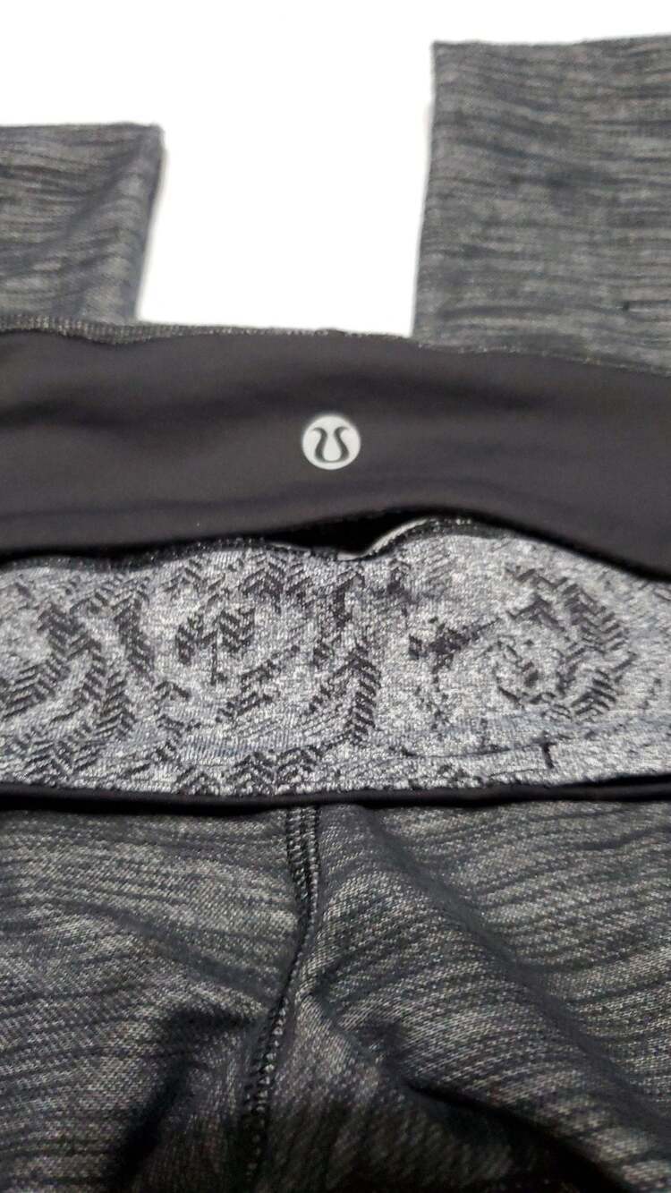 Lululemon Groove Pant Straight Leg Heathered Grey Black Side Stripe - Picture 4 of 4